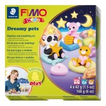 Staedtler. Zestaw. FIMO Kids. Form&Play, Senne zwierzaki, 4x42 g[=]
