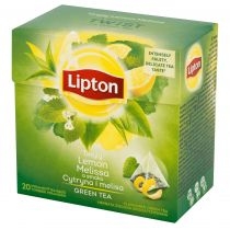 Lipton. Zielona herbata. Cytryna i. Melisa 20 x 1,6 g[=]