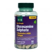 Holland & Barrett. Max. Strength. Glucosamine. Sulphate + Chondroitin & MSM + Collagen. Suplement diety 90 tab.