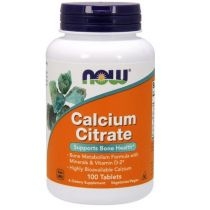 Now. Foods. Calcium. Citrate - Cytrynian. Wapnia. Suplement diety 100 tab.