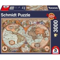 Puzzle 3000 el. Starożytna mapa świata. Schmidt