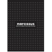 Narcissus. Blok. A4 czarny kropki 80 kartek 1 szt.