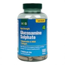 Holland & Barrett. Glucosamine. Sulphate + Chondroitin & MSM + Collagen. Suplement diety 180 tab.