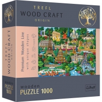 Puzzle drewniane 1000 el. Francja - znane miejsca. Trefl