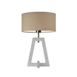 Lampka nocna, stołowa, Clio, 30x47 cm, beżowy klosz