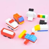 Iwako. Zestaw gumki do ścierania puzzle. Block. Vehicle