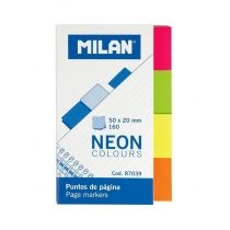 Milan. Indeksy neon kolorowe 50x20mm