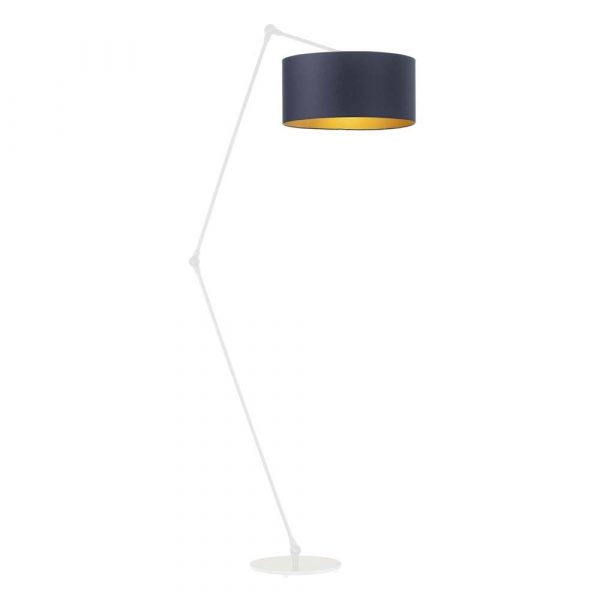 Lampa stojąca, Bari gold, 60x177 cm, granatowy klosz ze złotym wnętrzem