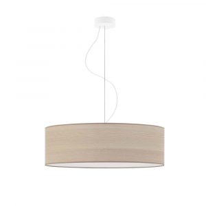 Lampa wisząca do salonu, Hajfa. Eco fi - 60 cm, klosz dąb bielony