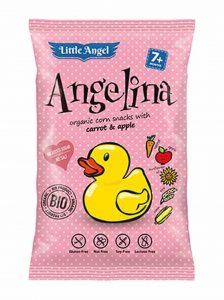 Little. Angel − Angelina, chrupki kukurydziane mini marchew jabłko − 30 g[=]