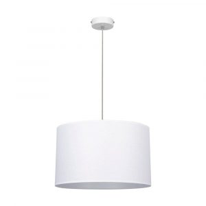 Prosta lampa wisząca, Manja, 40x120 cm, biały, transparentny