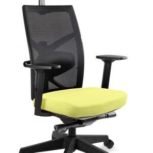 Fotel biurowy, ergonomiczny, Tune, mustard