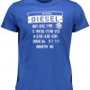 DIESEL T-SHIRT Z KRÓTKIM RĘKAWEM MĘSKI NIEBIESKI