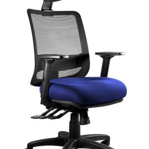 Fotel ergonomiczny do biura, Saga. Plus, royalblue