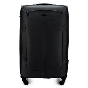 Duża walizka miękka. XL Solier. STL1801 czarna