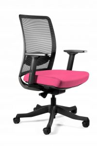 Fotel biurowy, ergonomiczny, Anggun - M, magenta, czarny