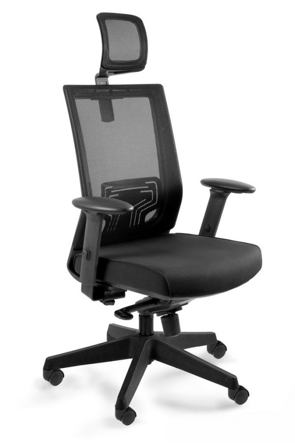Fotel biurowy, ergonomiczny, Nez, czarny