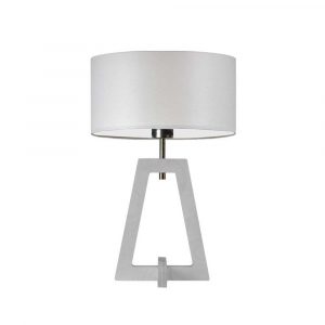 Lampka nocna, stołowa, Clio, 30x47 cm, jasnoszary klosz