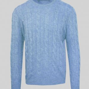 Swetry marki. Malo model. IUM023FCB22 kolor. Niebieski. Odzież męska. Sezon: Cały rok