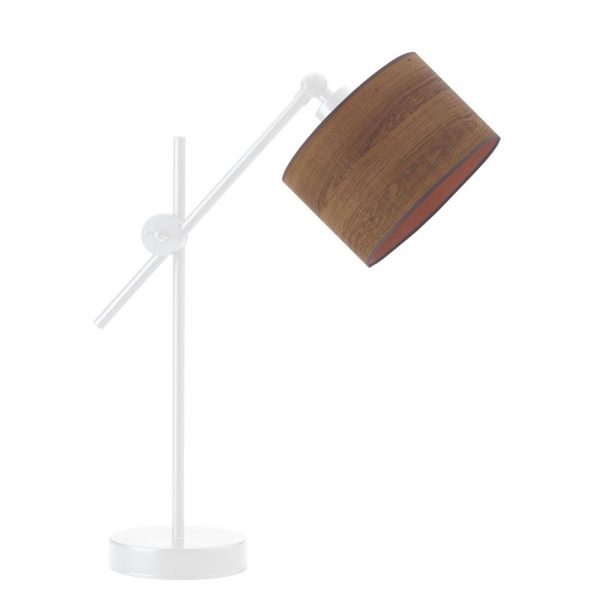 Lampka biurkowa, regulowana, Mali eco, 20x50 cm, kasztanowy klosz