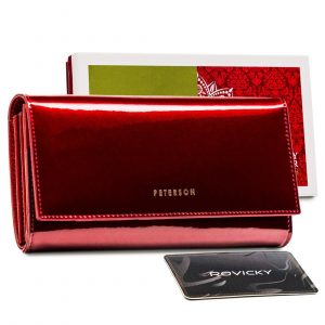 Lakierowany portfel na karty z ochroną RFID — Peterson