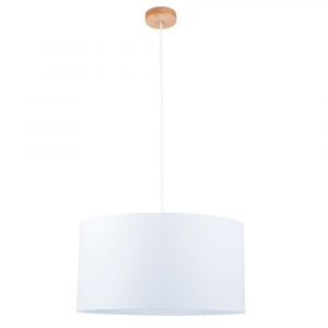 Lampa wisząca z abażurem, Eko, 50x130 cm, biały