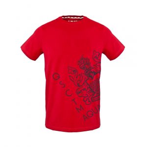 Koszulka. T-shirt marki. Aquascutum model. TSIA115 kolor. Czerwony. Odzież męska. Sezon: Wiosna/Lato