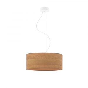Lampa wisząca do salonu, Hajfa. Eco fi - 40 cm, klosz dąb sonoma