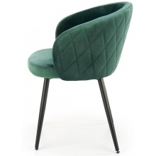Krzesło welurowe. K430 zielone/czarne