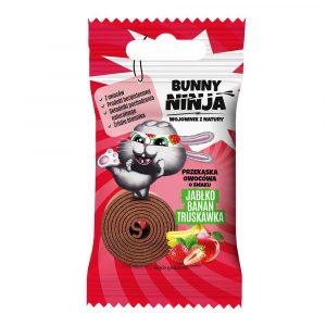 Bunny. Ninja - Przekąska owocowa o smaku jabłko truskawka banan 15 g[=]