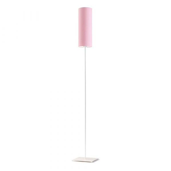 Lampa stojąca do salonu, Florencja, 20x165 cm, różowy klosz