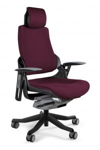 Fotel gabinetowy, ergonomiczny, Wau, BL403, burgundy, czarny