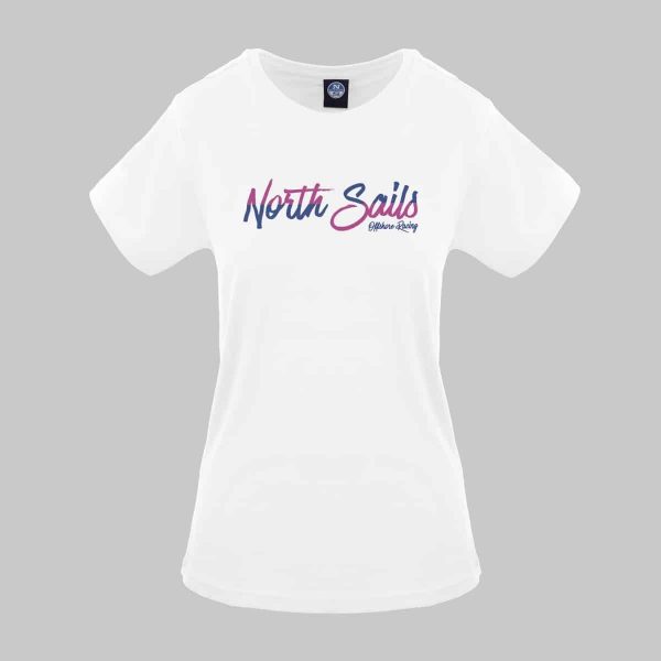 Koszulka. T-shirt marki. North. Sails model 9024310 kolor. Biały. Odzież damska. Sezon: Cały rok