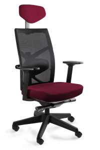 Fotel biurowy, ergonomiczny, Tune, burgundy
