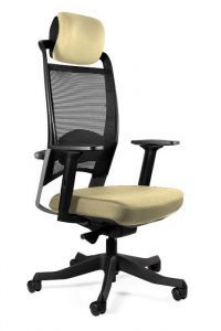 Wysoki fotel ergonomiczny, biurowy, Fulkrum, buttercup