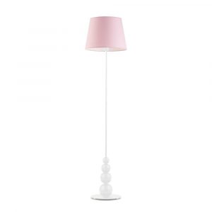 Stylowa lampa pokojowa, Lizbona, 37x174 cm, różowy klosz