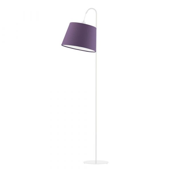 Lampa stojąca łukowa, Tallin, 52x171 cm, fioletowy klosz