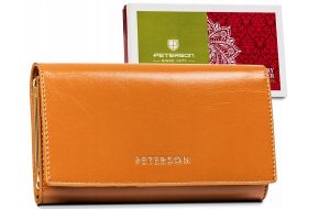 Kompaktowy portfel z wysokojakościowej skóry naturalnej - Peterson