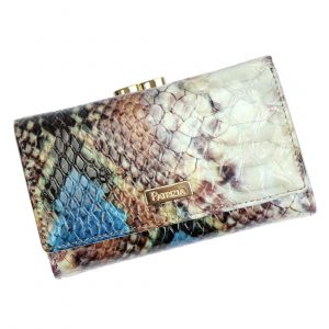 Skórzany lakierowany damski portfel. PATRIZIA RFID