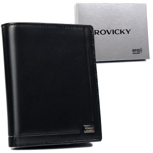 Skórzany portfel męski na karty - Rovicky