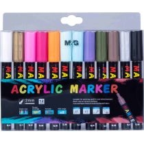 M&G Markery akrylowe 12 kolorów