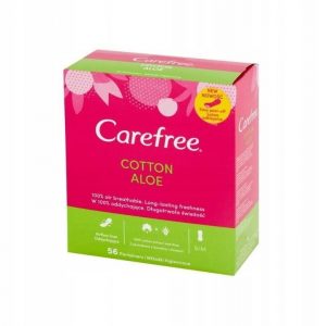 Carefree – Cotton. Aloe, Wkładki higieniczne – 56 sztuk