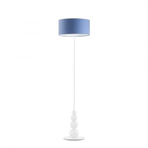 Lampa pokojowa, stojąca, Roma, 40x166 cm, niebieski klosz