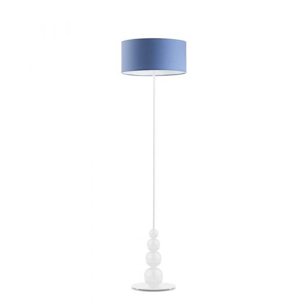 Lampa pokojowa, stojąca, Roma, 40x166 cm, niebieski klosz