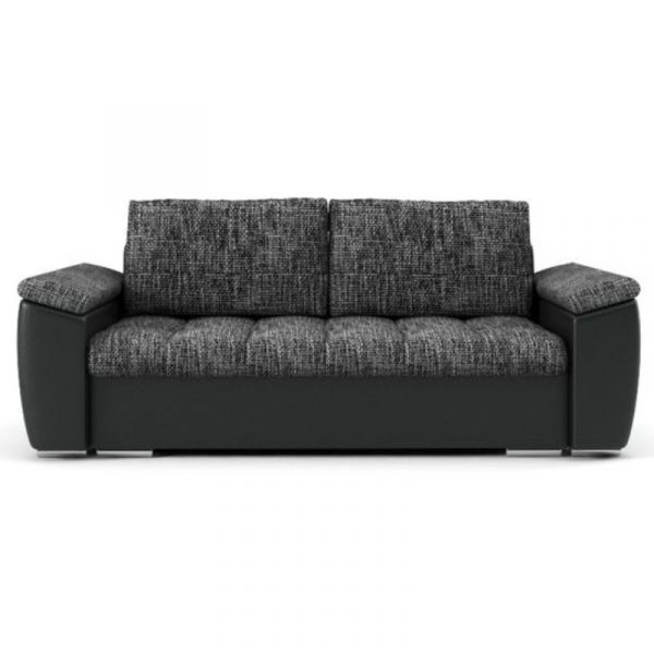 Sofa z funkcją spania, Vegas. II, 180x90x85 cm, grafit, czarny