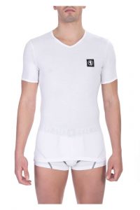 Koszulka. T-shirt marki. Bikkembergs model. BKK1UTS08BI kolor. Biały. Bielizna męski. Sezon: Cały rok