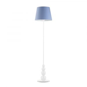 Stylowa lampa pokojowa, Lizbona, 37x174 cm, niebieski klosz
