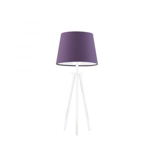 Lampa stołowa z abażurem, Bergen, 20x40 cm, fioletowy klosz