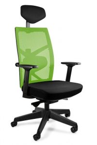 Fotel biurowy, ergonomiczny, Tune, czarny, zielony