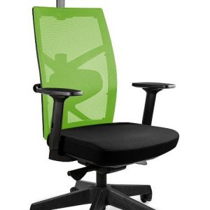 Fotel biurowy, ergonomiczny, Tune, czarny, zielony